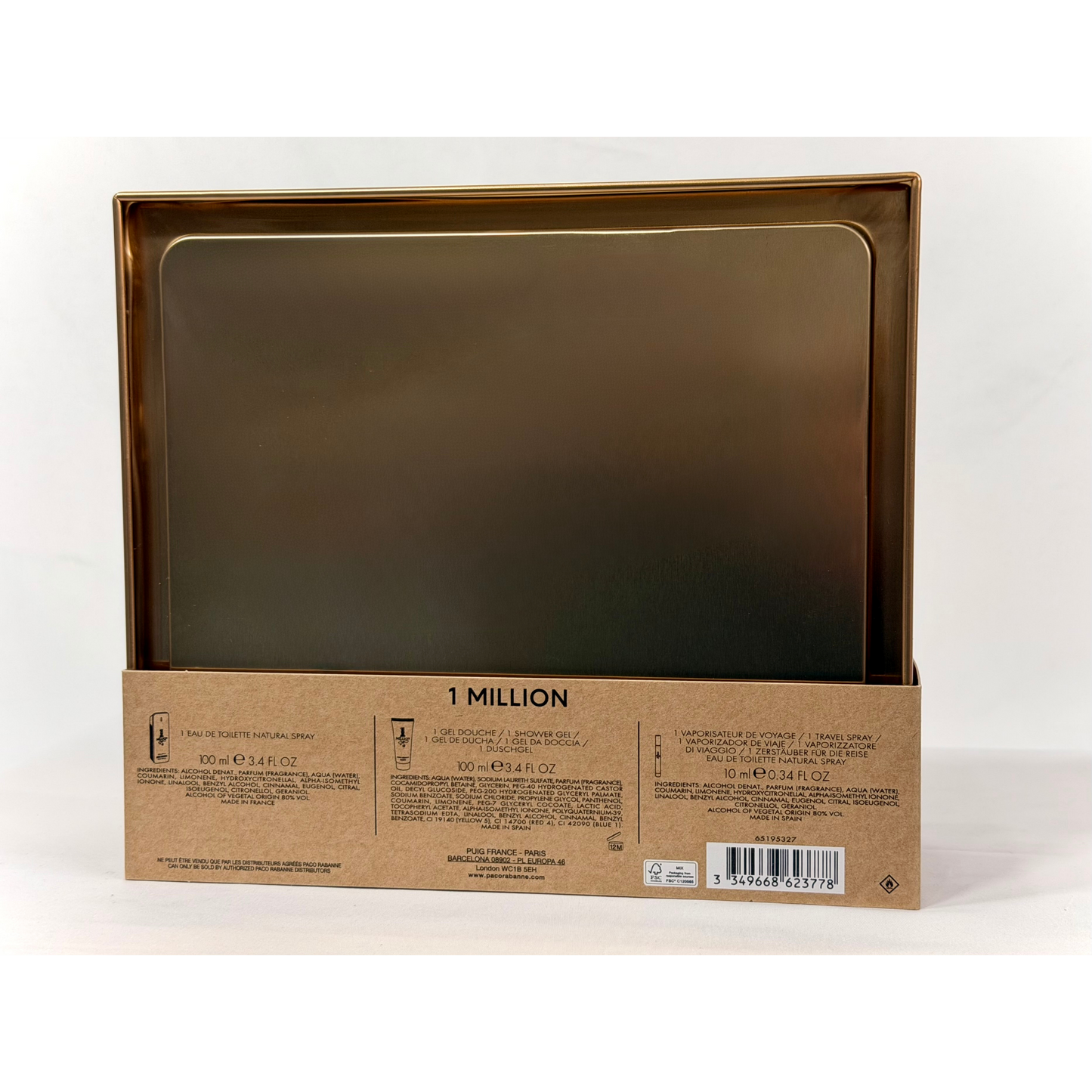 Paco Rabanne 1 Million Gift Set For Him 100ml, 100ml & 10ml