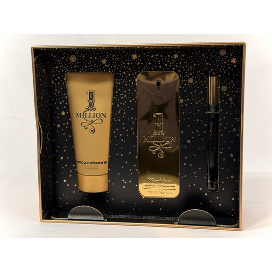 Paco Rabanne 1 Million Gift Set For Him 100ml, 100ml & 10ml