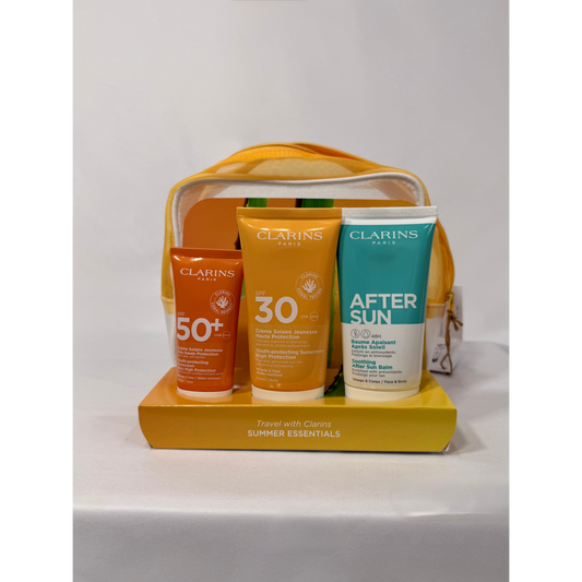 Clarins Essential Sun Care Travel Set Unisex 30ml, 75ml & 75ml