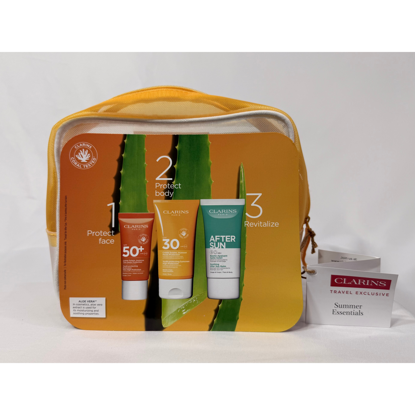 Clarins Essential Sun Care Travel Set Unisex 30ml, 75ml & 75ml
