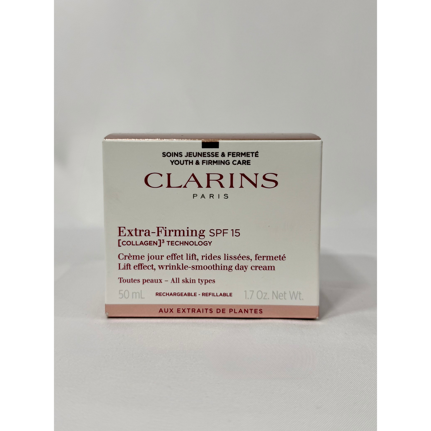 Clarins Extra-Firming Day Cream SPF15 – Firming & Anti-Ageing Moisturiser Refillable 50ml