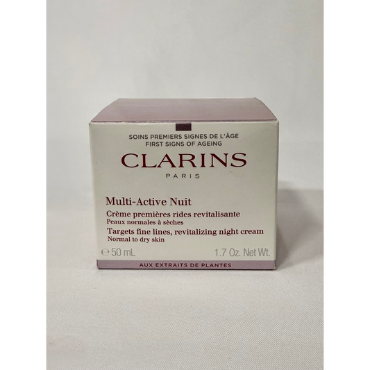 Clarins Multi-Active Night Cream Moisturiser for Normal to Dry Skin 50ml